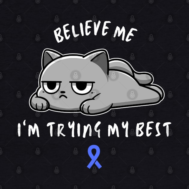 CFS Warrior Cat With Awareness Ribbon by GiftTrend